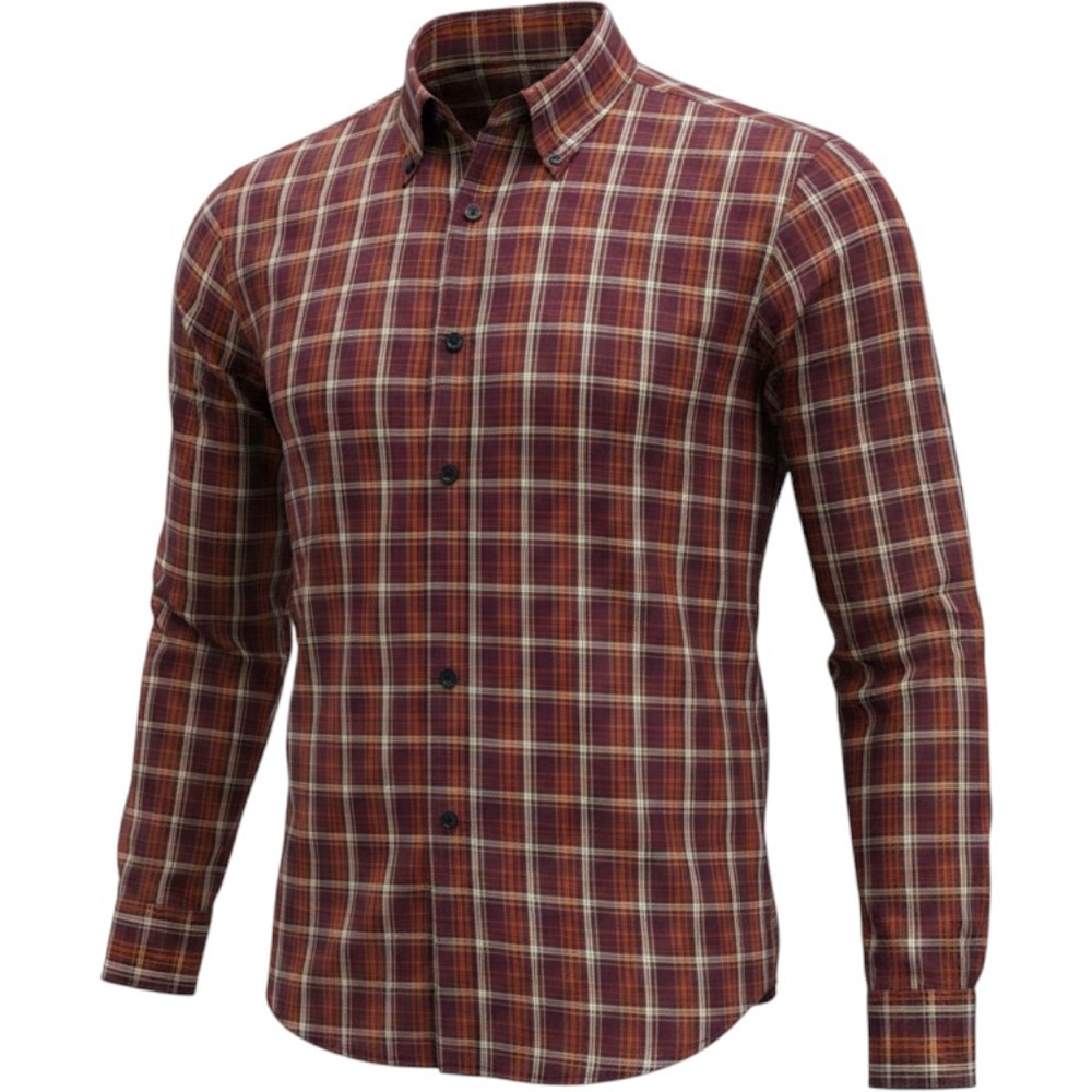 Enro Mens XXL Non-Iron Cotton Button Down Shirt Plaid Long Sleeve Multi-Color